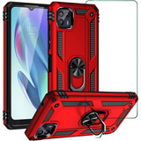 Funda Iron + Vidrio Para Motorola G50 (5g) Con Anillo 360