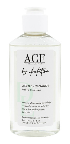 Acf Dadatina Aceite Limpiador Desmaquillante Vegano X 115ml