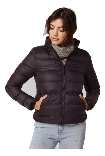 Campera Mujer Ultraliviana Con Corderito Abrigada Pixxel 