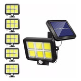 Pack X6 Foco Led Exterior Foco Solar Luz Con Sensor 60w