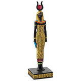 Estatua De La Deidad Del Antiguo Egipto Hathor, A Todo Color