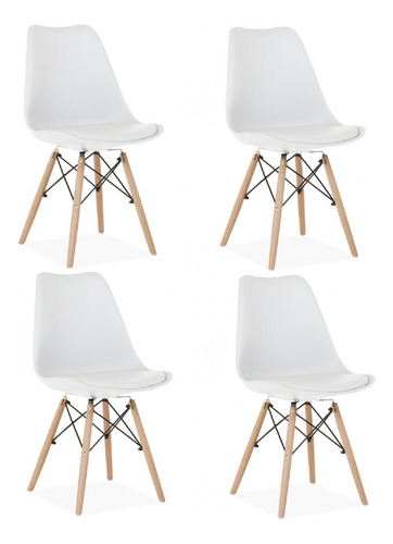 Silla Tulip Eames Escandinava Eames B Madera - Alto Impacto