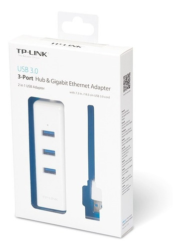 Adaptador Tp-link Usb 2 En 1 Con Hub De 3 Puertos Usb 3.0 Y Adaptador Ethernet Gigabit Ue330 /v