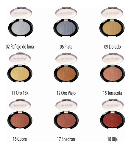 Paquete De 10 Sombras Individuales Bissu Colores A Elegir