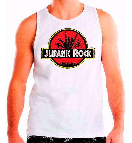 Camisa Regata Masculina Jurassic Park Rock
