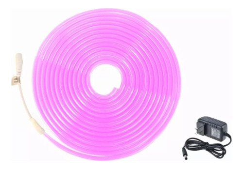 Manguera Tira Neon Luz Led Flexible 5 Mt Con Eliminador 