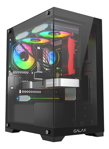 Gabinete Galax Draco Black M-atx Frontal Vidro Sem Fan