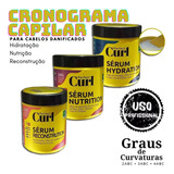 Kit Cronograma Capilar Cabelos Cacheados Profissional (3uni)