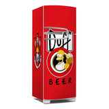 Adesivo Envelopamento De Geladeira Duff Beer Homer Simpsons