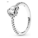 Anillo Pandora Corazón Elevado Plata Empaque Completo 