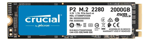 Disco Solido Crucial P2 (m2) Nvme 2tb