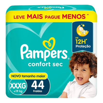Fralda Pampers Confort Sec Xxxg Com 44un | MercadoLivre