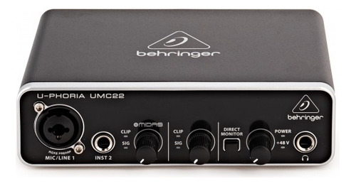 Behringer U-phoria Umc22 Interfaz De Audio - Placa De Sonido