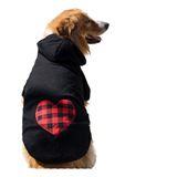 Outono E Inverno Love Plaid Dog Clothes, Moletom Para Gatos,