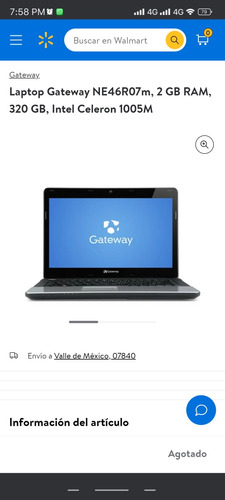 Laptop Gateway Ne46r07m