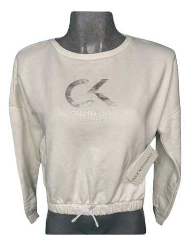 Sudadera Calvin Klein Blanca De Niña Talla 16 Original Nuevo