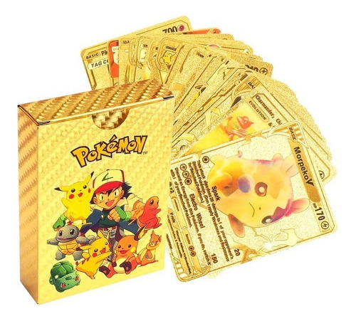 Cartas X54 Pokémon Metalizadas Coleccionables