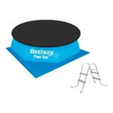 Pileta Inflable Bestway 5377lts Bomba Escalera Piso Cubre 