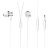 Audífonos Alámbricos In-ear Con Micrófono Manos Libre Blanco