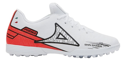 Tenis De Fútbol Rápido Pirma Skin Gamer Tf - 3047 Bco/rojo