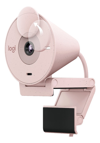 Logitech Brio 300, Webcam Full Hd 1080p, Rightlight 2