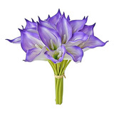 20 Flores Alcatraz Artificiales Mandys De Latex Violeta 35cm