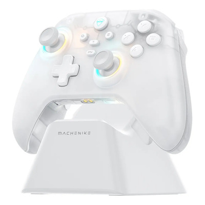Gamepad Controles Gamer Inalámbrico Machenike G3 V2 Con Carga Base 1000Hz De Retorno Joystick Hall Disparadores Hall Vibración Ajustable 1000Hz De Retorno(Con cable + Receptor USB 2.4Ghz + Bluetooth) | Envío gratis