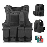 Chaleco Táctico Militar Bolsos Removibles Airsoft Paintball