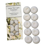 40 Velas Tea Light Flotantes Calidad Premium Sin Aroma