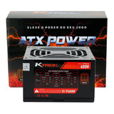 Fonte Gamer 600w 80 Plus Bronze Ktrok