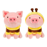 Cerdito Disfraz Abeja Peluche Ultrasuave Puerco 26cm Miniso