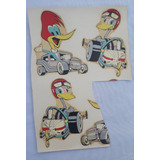 Sticker Calcomania Antiguos : Pajaro Loco Aut / Raro Unicos 