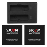 Set 2 Baterias 1200mah Y Cargador Para Cámara Sjcam Sj8