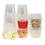 Freshware Vasos De Plastico Para Porciones Con Tapas [5.5 On