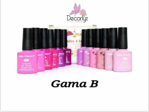 12 Pz Gel Uv Uñas Miss Cherry Gama B