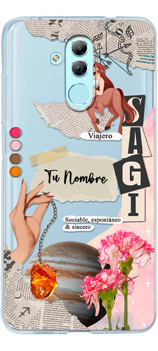 Funda Para Huawei Mujer Signo Zodiaco Sagitario Con Nombre