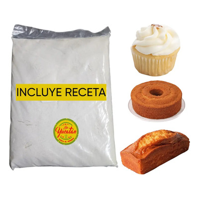 1kg Harina Preparada Cupcakes Panque Rosca De Vainilla Y Más