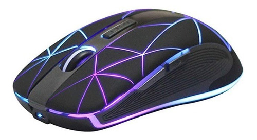 Mouse Inalámbrico Rm200 Ergonomico Recargable Iluminado 2,4g