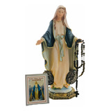 Virgen Medalla Milagrosa 42cm + Novena + Camándula