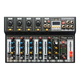 Consola Mixer Ktp6 6canales Usb Bt Prm