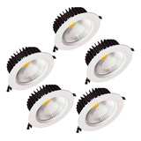 Pack 5 Focos Led 20 W Downlight Embutido / Envio Gratis