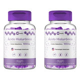 Acido Hialuronico 100mg 60 Caps 4 Health 2 Potes -pele Firme