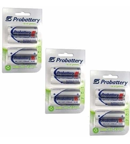 Pila Probattery Aa 1,2v 2700 Mah Ni-mh Blister X4 Recargable