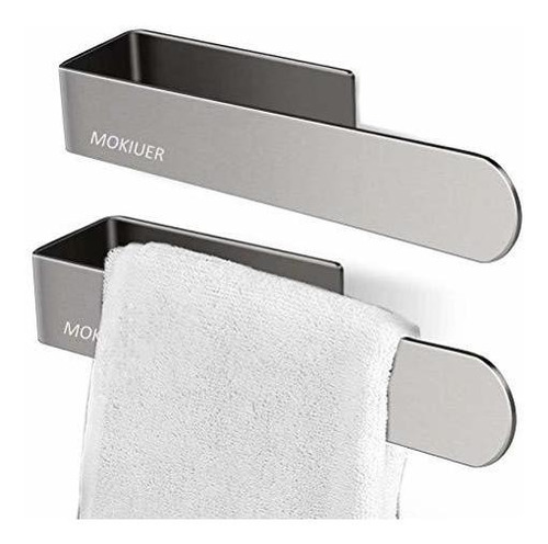  Toalleros Autoadhesivos 24cm Acero Inox Cepillado  X2u