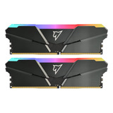 Memória Ram Pc Netac 16gb (2x 8) Rgb Ddr4-3600 C18 Desktop