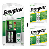 Combo Cargador Energizer Maxi + 2 Pilas Aa + 4 Pilas Aaa Rec
