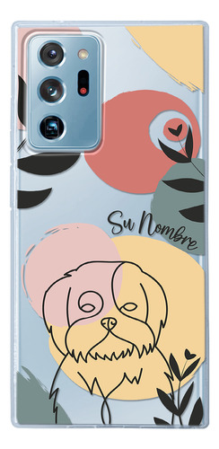 Funda Para Galaxy Mujer Perrito Shih Tzu Minimal Su Nombre