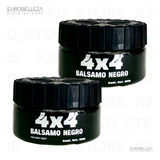 2 Bálsamo Negro Cubrecanas Barba Bigote 4x4 Profesional 100g