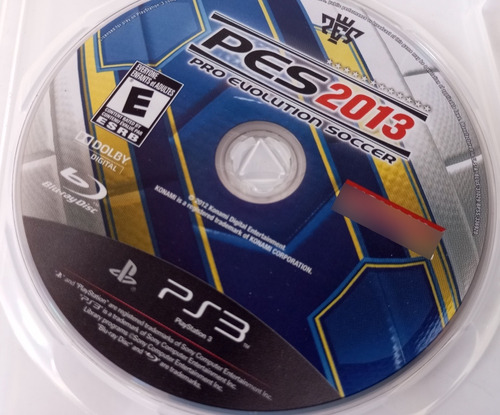 Pes 2013 Juego Original Playstation 3 (sin Carátula)