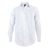 Camisa Guayabera Alforzas Blanca También En Tallas Grandes